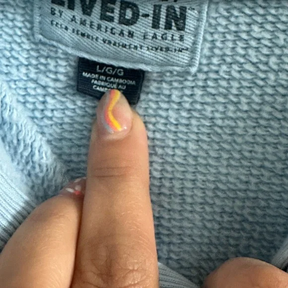 American Eagle Outfitters Green Oversized Polo Sweatshirt - Picture 2 of 3